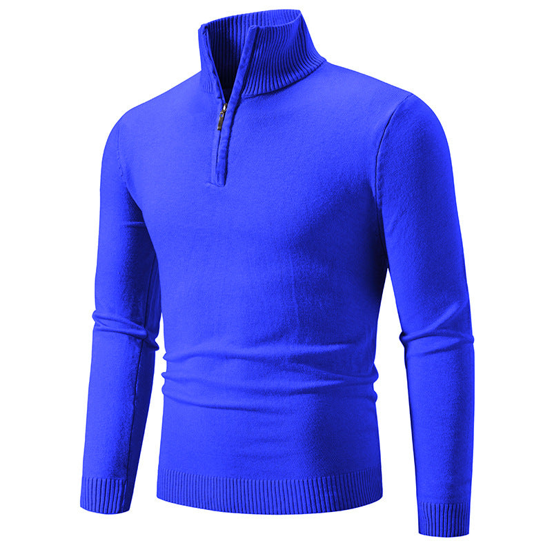 Herren Strickpullover mit hohem Kragen und praktischen Reißverschluss Krohn-e