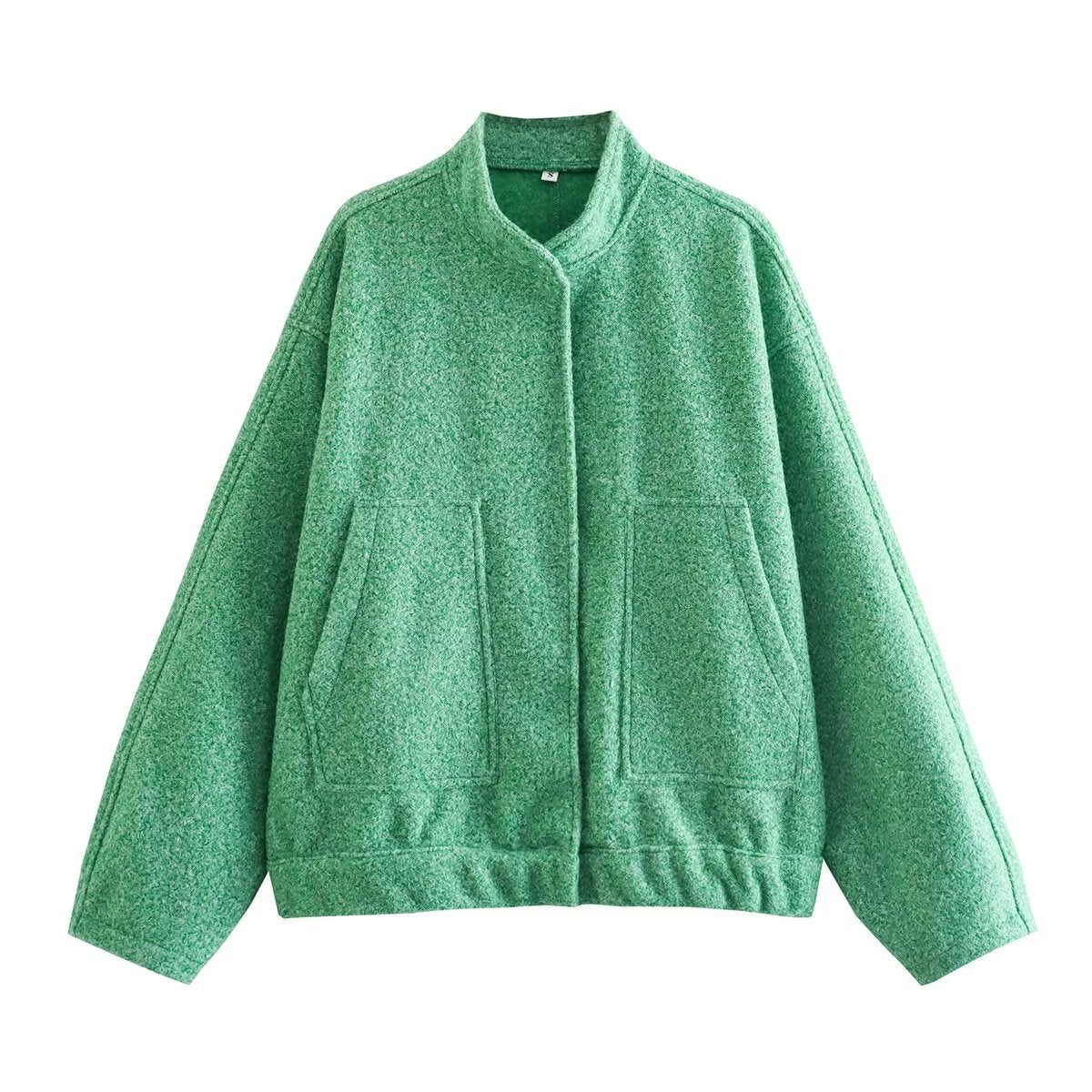 Damen Oversized Wolljacke im schlichten Design Krohn-e