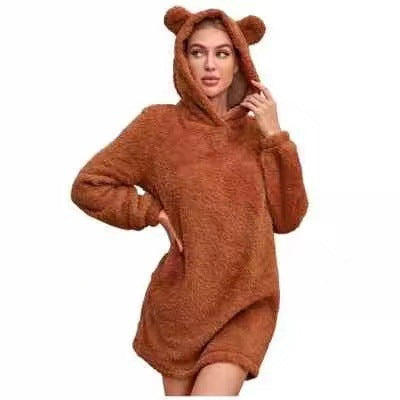 Damen Kuscheliger Hoodie mit Bärenohren Krohn-e