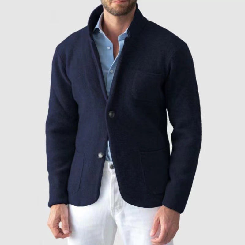 Herren Strickblazer mit eleganter Optik und praktischen Taschen Krohn-e