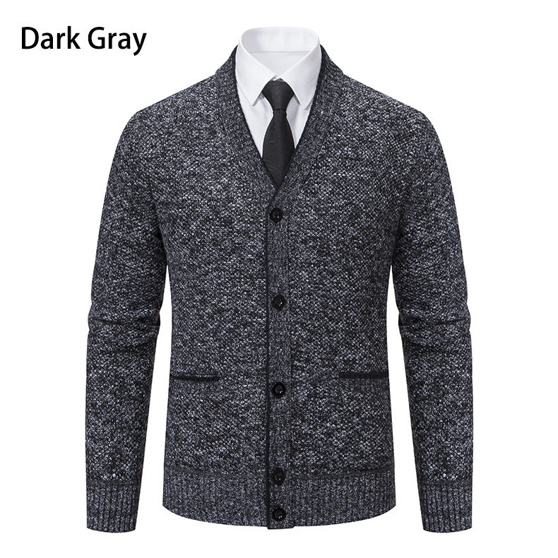 Herren Strickjacke mit V-Ausschnitt und eleganten Details Krohn-e