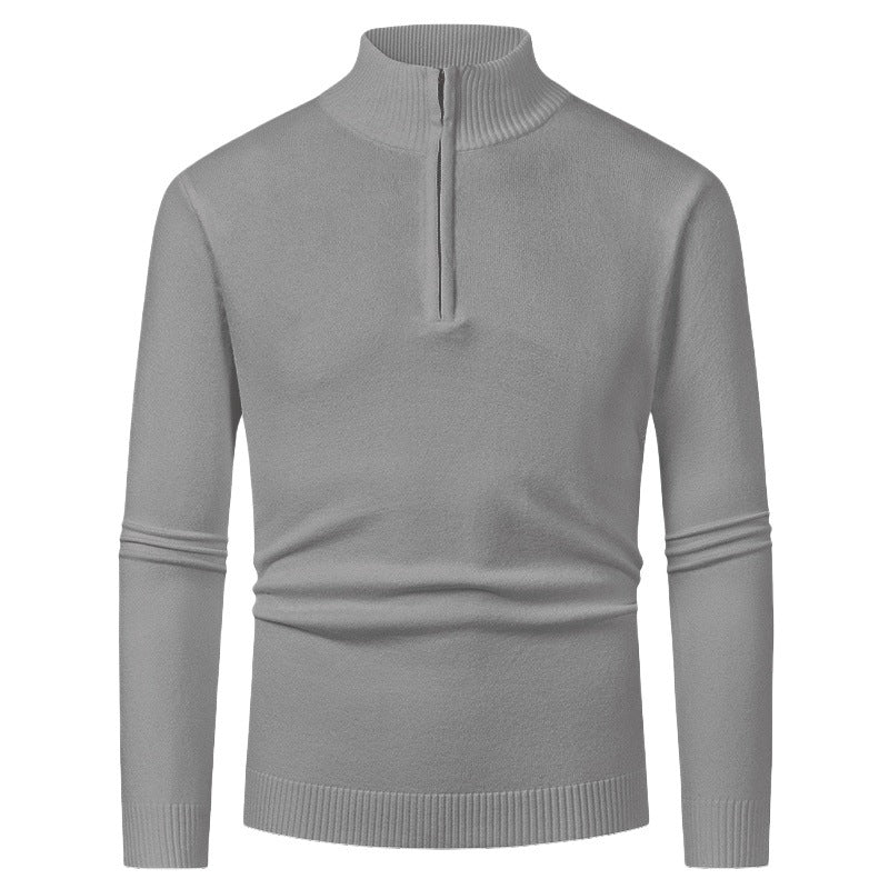 Herren Pullover mit halbem Reißverschluss und modernem Stehkragen Krohn-e