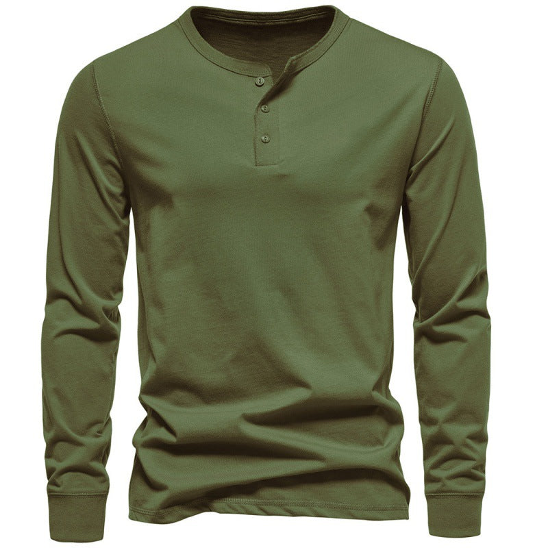 Herren Langarmshirt mit Knopfverschluss und modernem Design Krohn-e