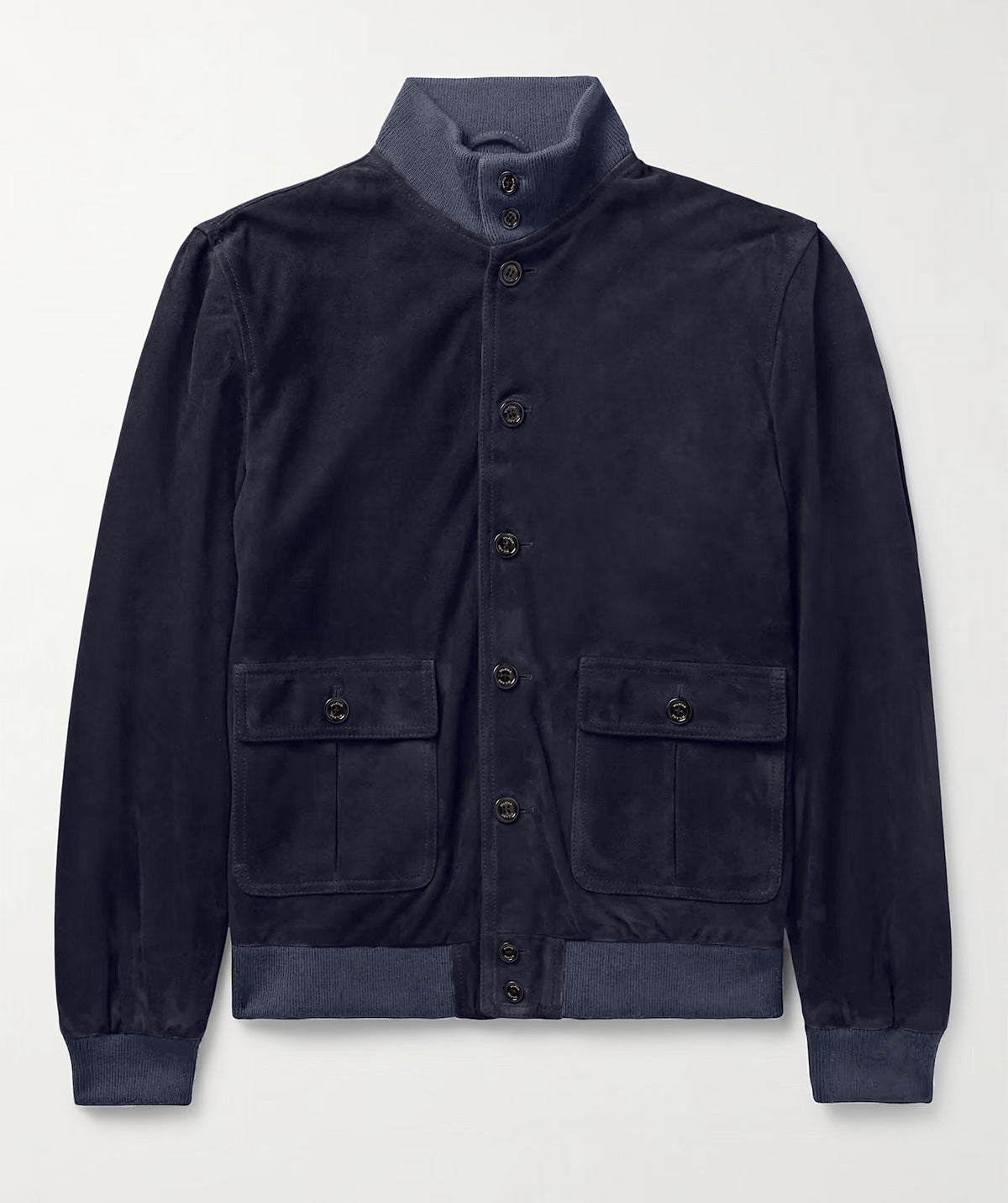 Herren funktionale Utility-Jacke mit hohem Kragen und aufgesetzten Taschen Krohn-e