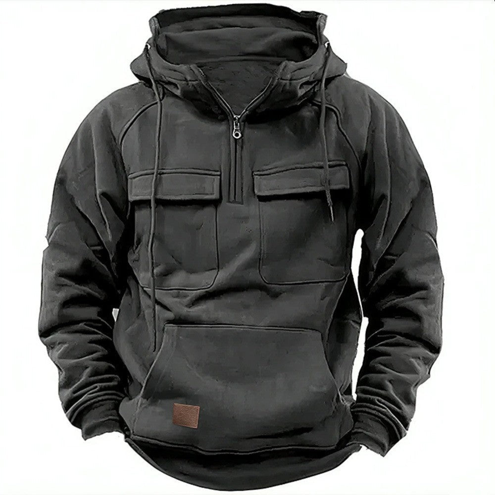Herren funktionale Kapuzenpullover mit praktischen Taschen Krohn-e
