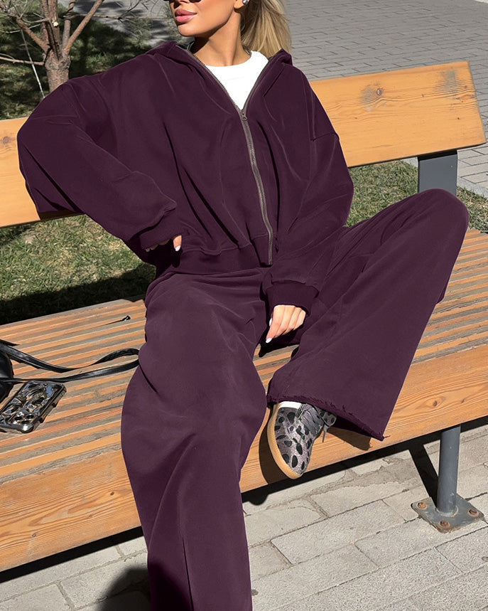 Krohn-e | Lane Kapuzenpullover und Lockere Sweatpants Zweiteiler Satz