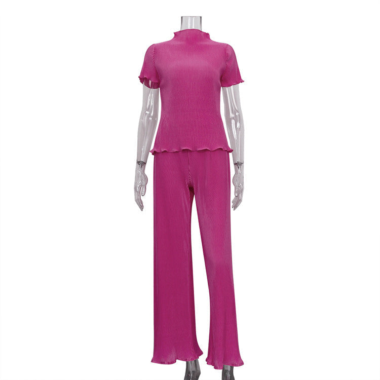Fudus Damen T-Shirt und weite Hose Set