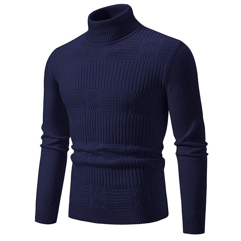 Herren eleganter Rollkragenpullover mit strukturiertem Design Krohn-e