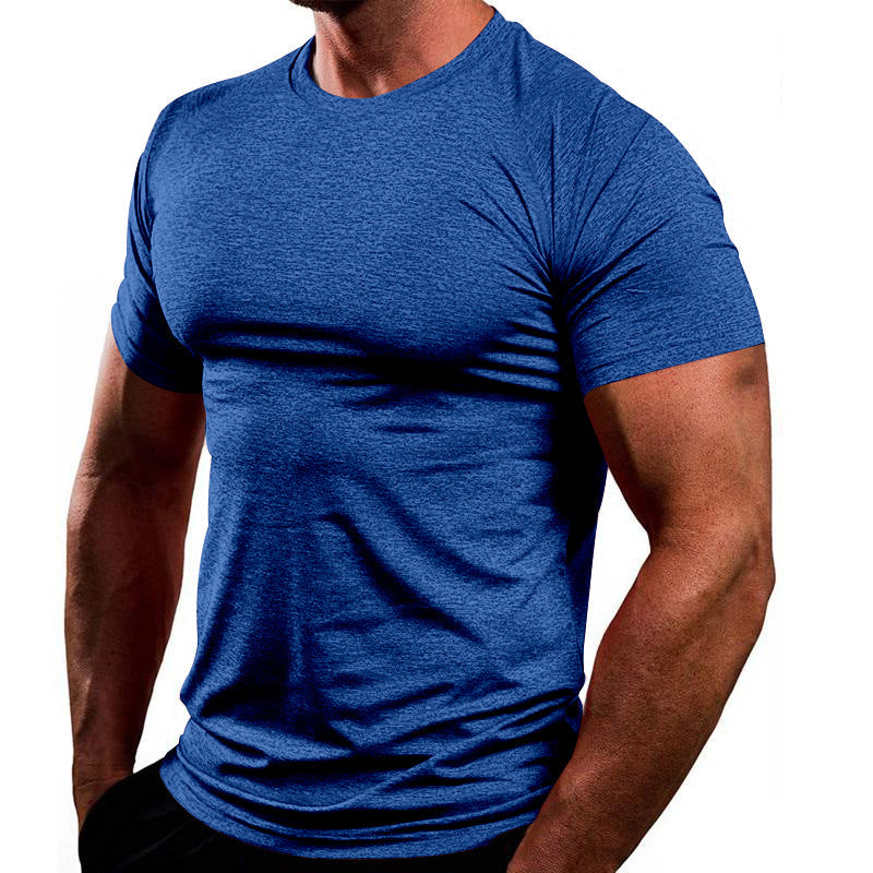 Herren Sportliches Basic T-Shirt aus atmungsaktiver Baumwolle Krohn-e