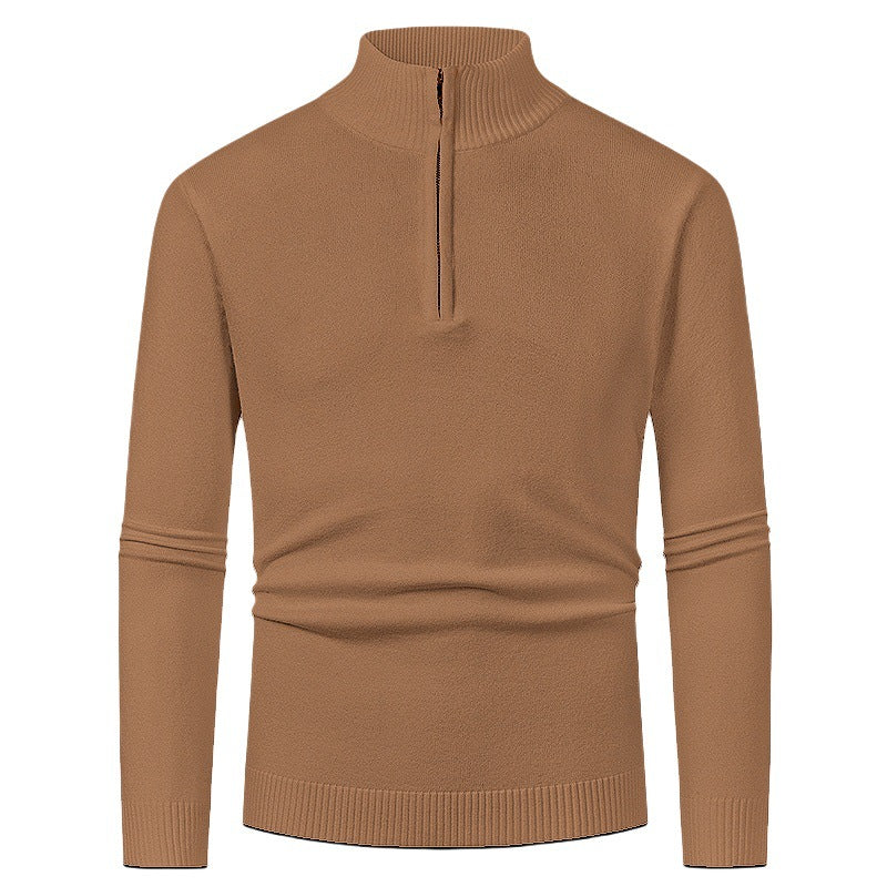 Herren Pullover mit halbem Reißverschluss und modernem Stehkragen Krohn-e