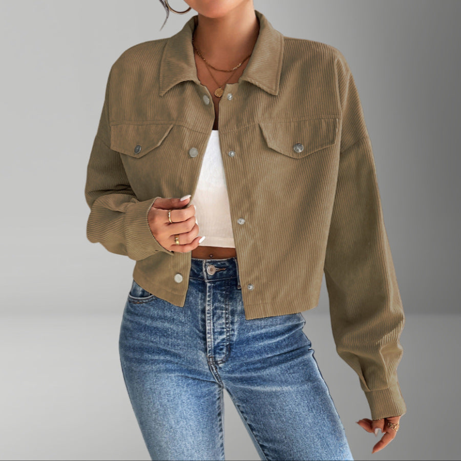 Damen Kurzjacke aus cordartigem Material Krohn-e