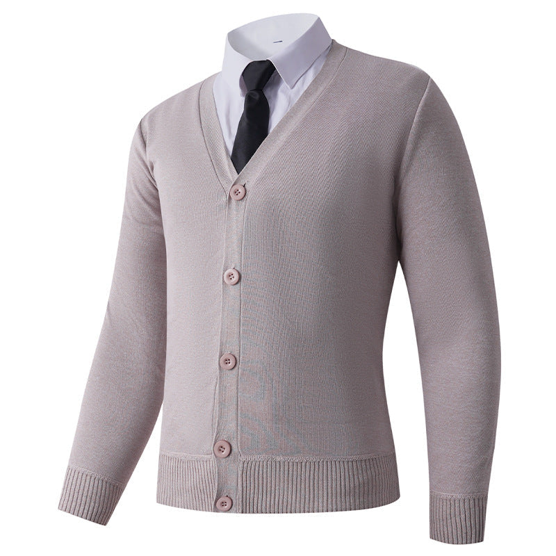 Herren Strickjacke mit V-Ausschnitt und Knopfverschluss Krohn-e