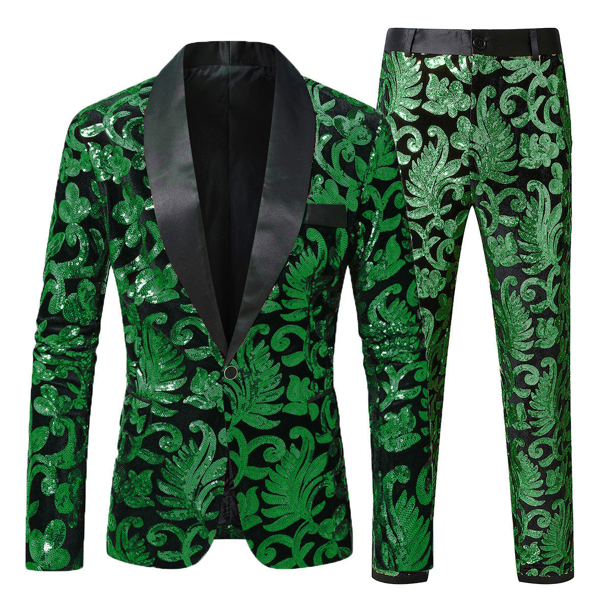 Herren glamouröses Pailletten-Anzugset Krohn-e