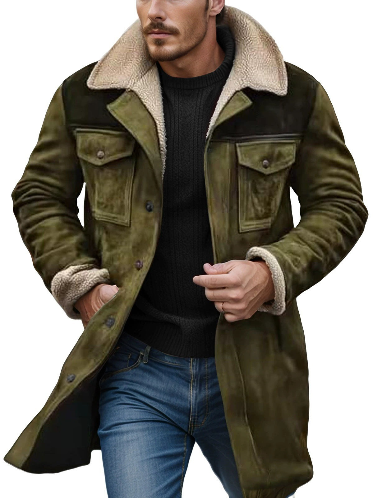 Herren Warm gefütterte Modische Jacke Krohn-e