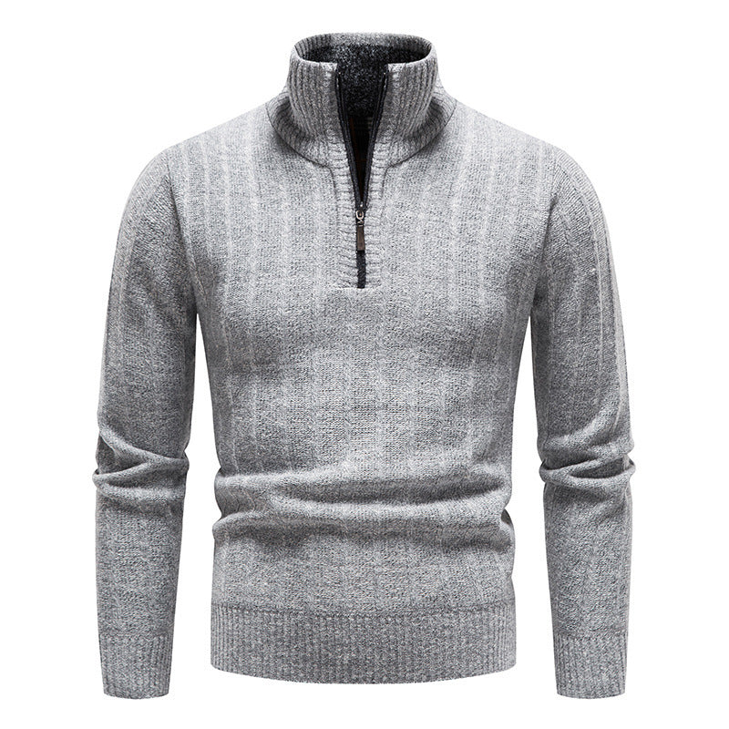 Herren modischer Strickpullover mit halbem Reißverschluss Krohn-e
