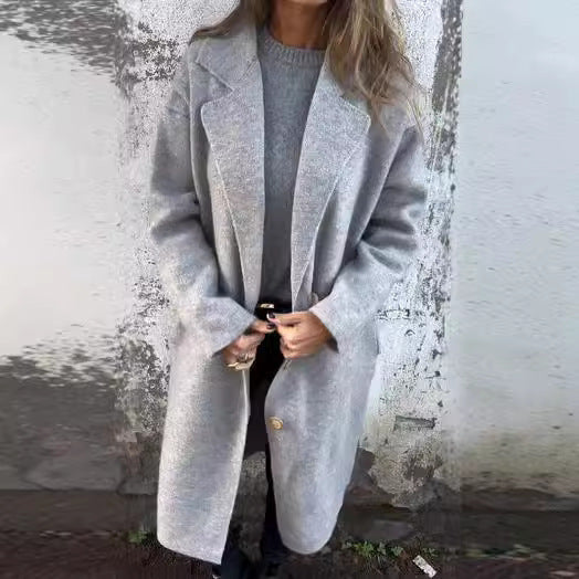 Damen Oversized Wollmantel mit eleganten Details Krohn-e