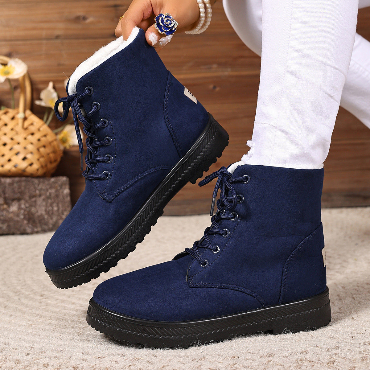 Damen Warm gefütterte Winterstiefel Krohn-e