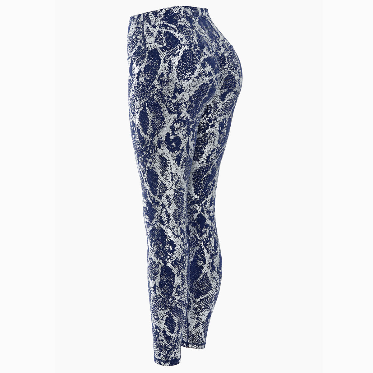 Damen Sportleggings im Schlangenprint mit hohem Bund Krohn-e