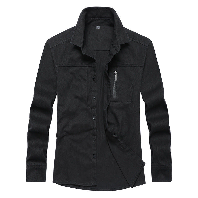 Herren Langarmshirt mit praktischen Taschen und modernem Schnitt Krohn-e