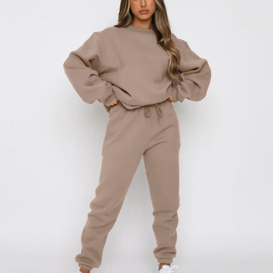 Damen angesagtes Oversized Loungewear-Set aus weichem Fleece Krohn-e