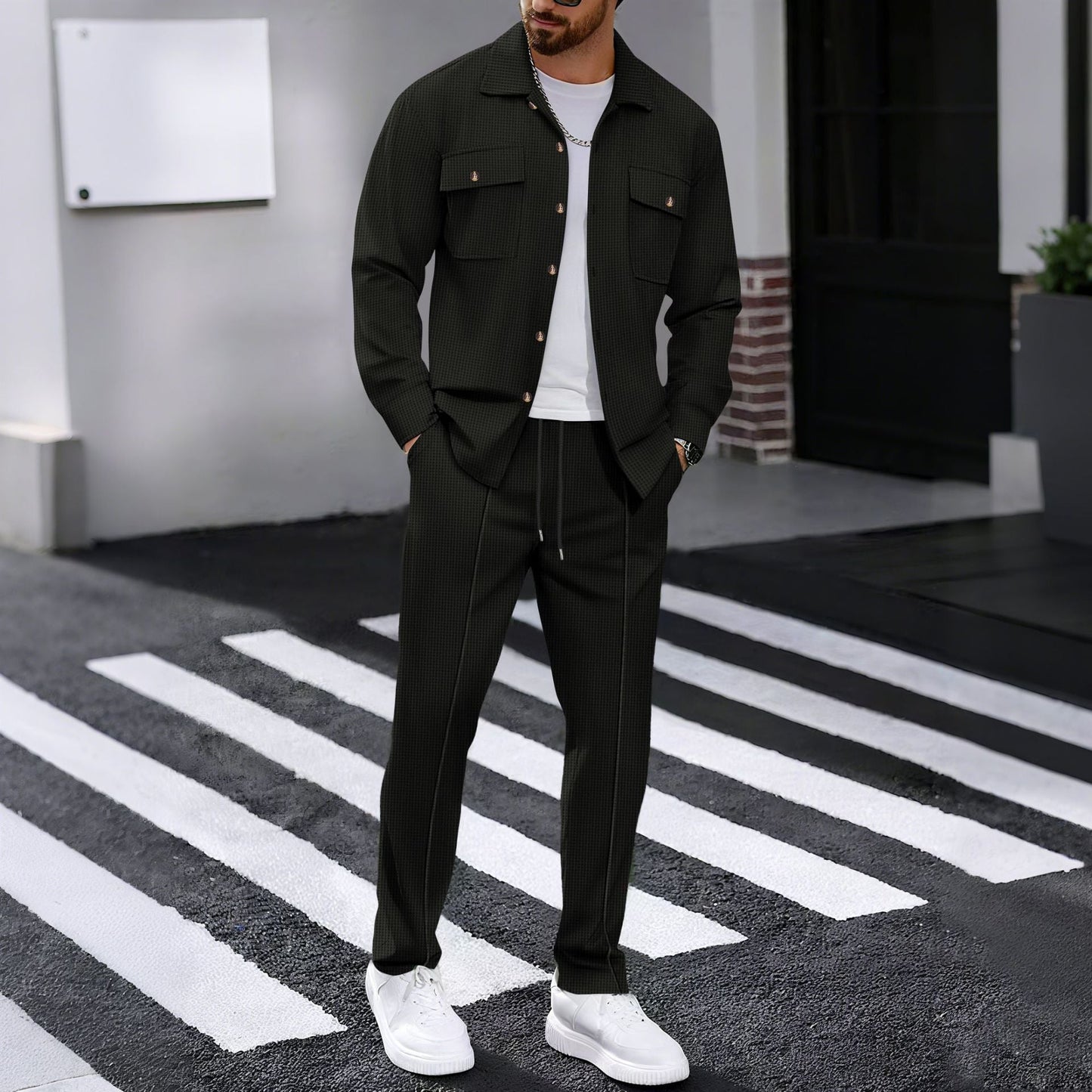 Herren elegante Freizeitjacke mit praktischen Taschen Krohn-e