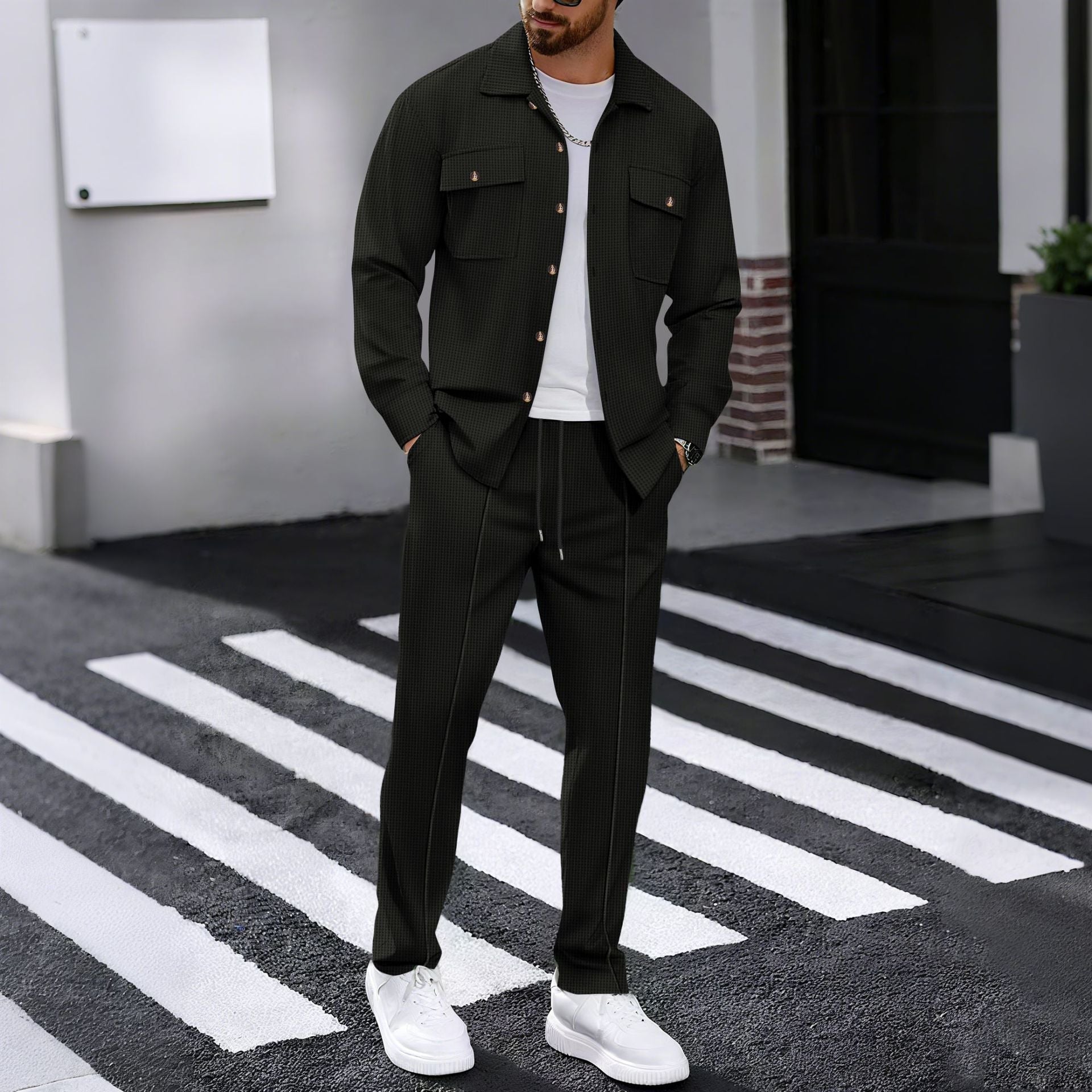 Herren elegante Freizeitjacke mit praktischen Taschen Krohn-e