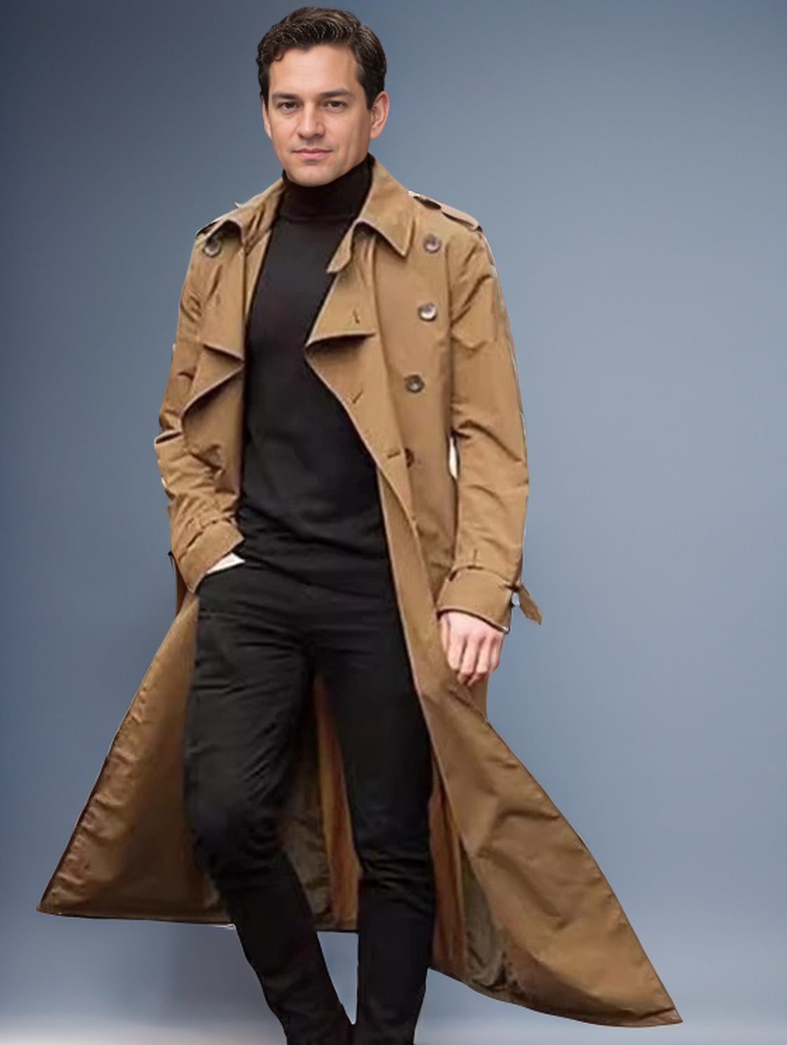 Herren Langer Trenchcoat Krohn-e
