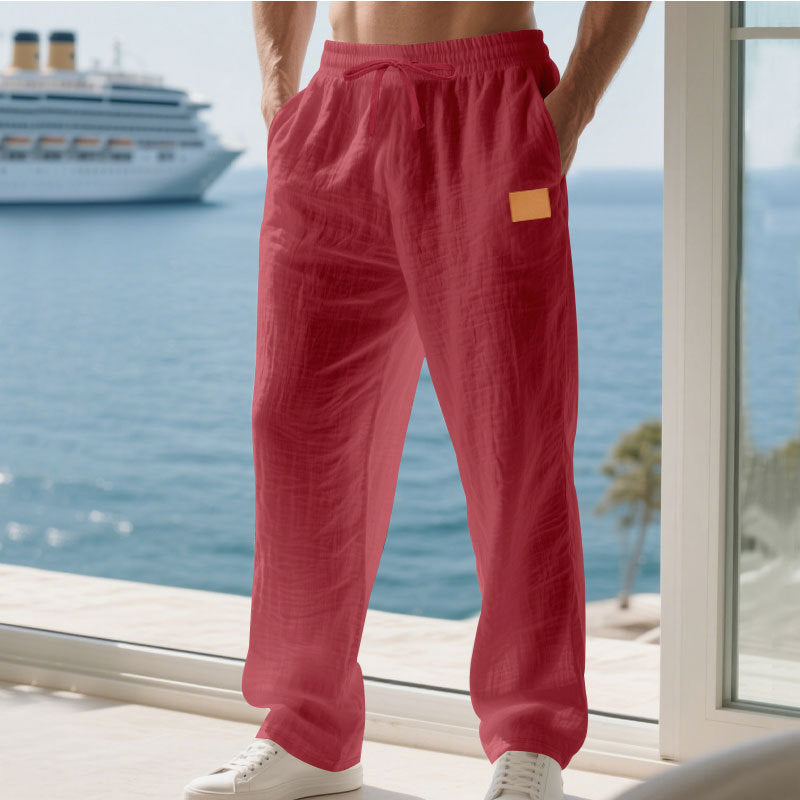 Herren Bequeme und luftige Sommerhose aus leichtem Leinenmaterial Krohn-e