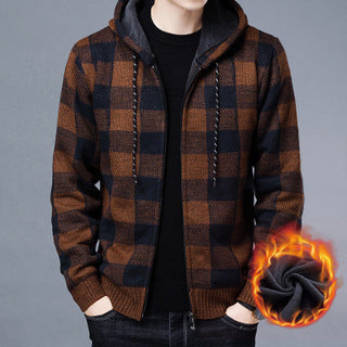 Herren gemütlicher Sweatshirtjacke mit Wollmix Krohn-e