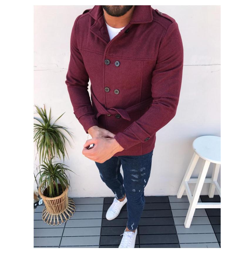 Herren Mantel mit doppelter Knopfreihe Krohn-e