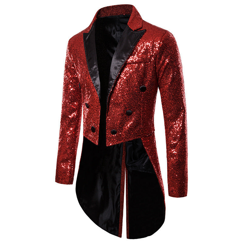 Herren Pailletten-Blazer im eleganten Schnitt mit asymmetrischem Design Krohn-e
