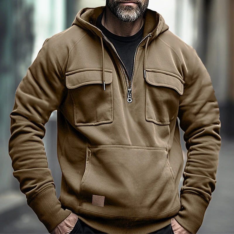 Herren modische Kapuzenpullover mit praktischen Brusttaschen Krohn-e