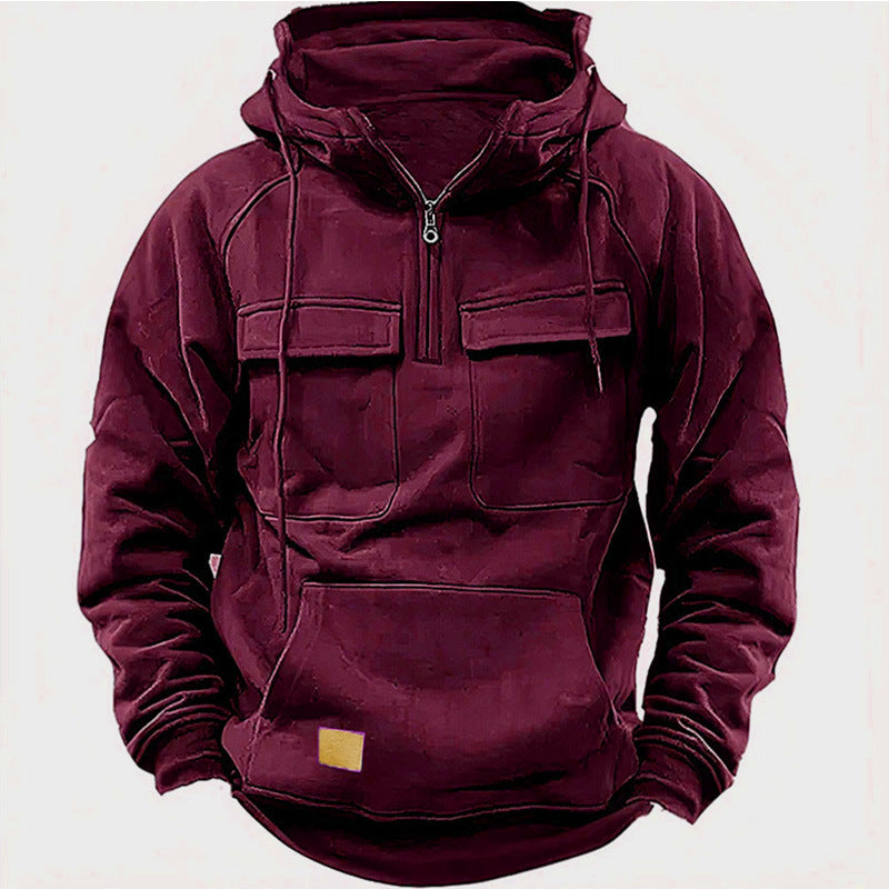 Herren Funktionales Kapuzenpullover mit praktischen Taschen Krohn-e