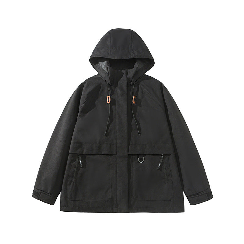Damen technische Outdoor-Jacke mit verstellbarer Kapuze und großen Taschen Krohn-e