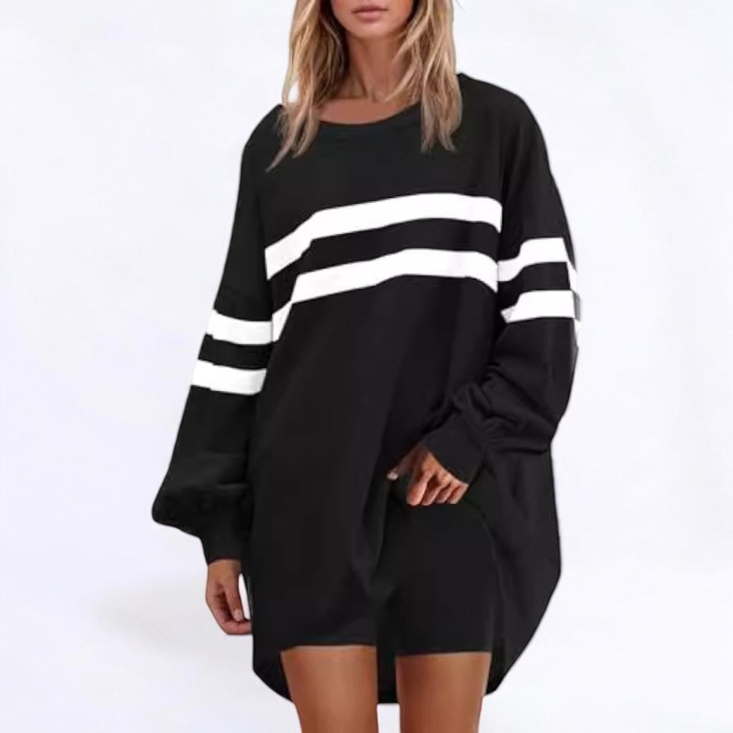 Fudus Oversize-Sweatshirt mit Streifen