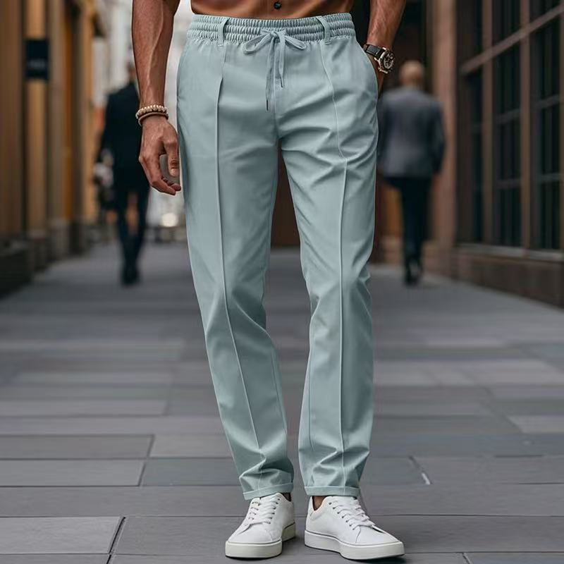 Herren elegante Freizeit-Hose mit elastischem Bund und seitlichen Eingrifftaschen Krohn-e