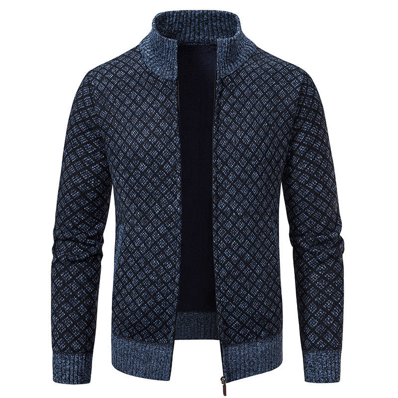 Damen Strickjacke mit strukturiertem Muster und hohem Kragen Krohn-e