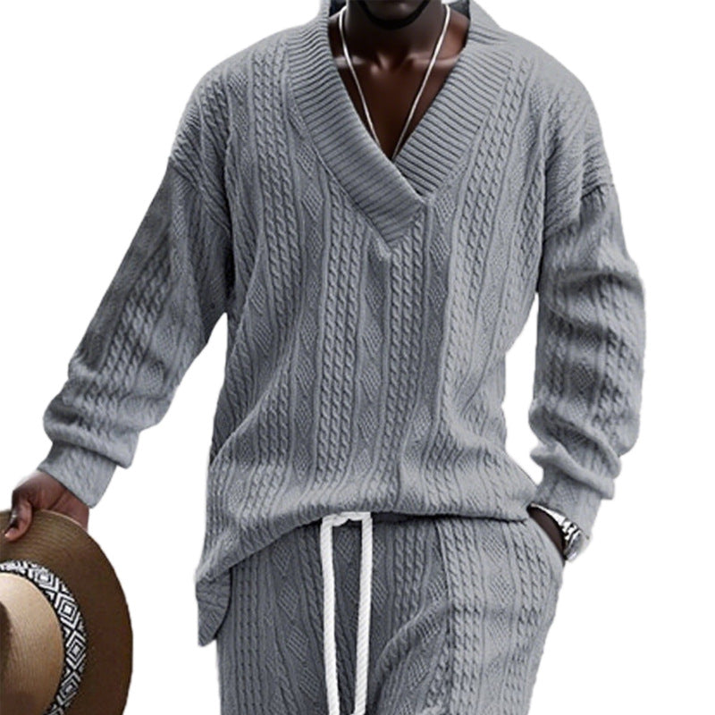 Herren Strickpullover mit modernem V-Ausschnitt und lässigem Design Krohn-e