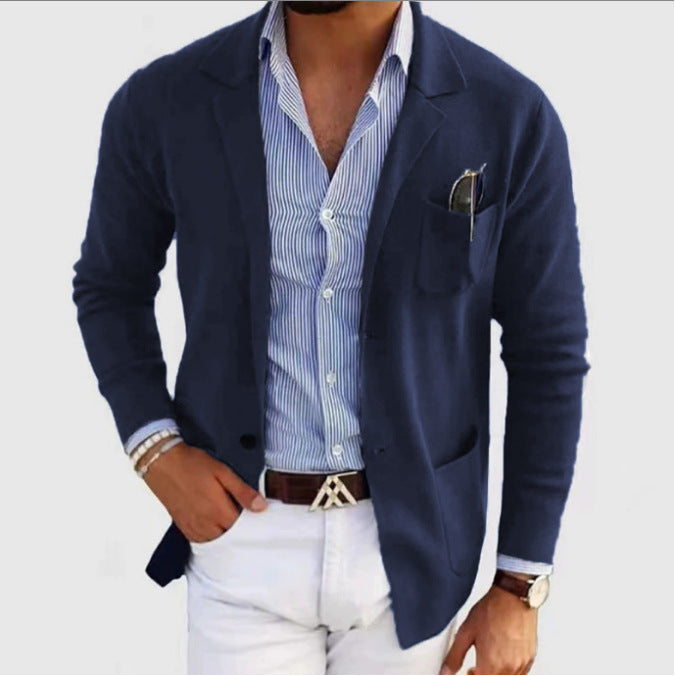 Herren lässiger, eleganter Blazer aus kräftigem Baumwollmix Krohn-e