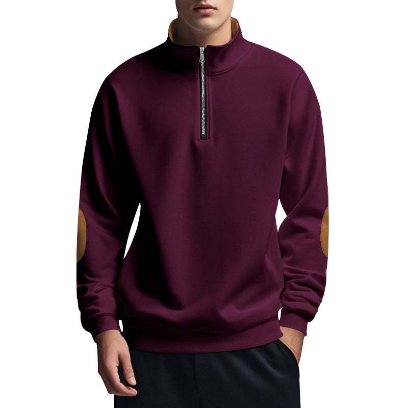 Herren sportlicher Pullover mit Stehkragen und Reißverschluss Krohn-e