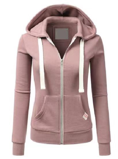 Damen sportliche Kapuzenjacke mit durchgehendem Reißverschluss und praktischen Taschen Krohn-e