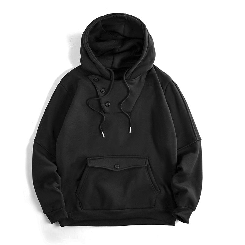 Herren lässiger Kapuzenpullover mit Knopfdetails und praktischen Taschen Krohn-e