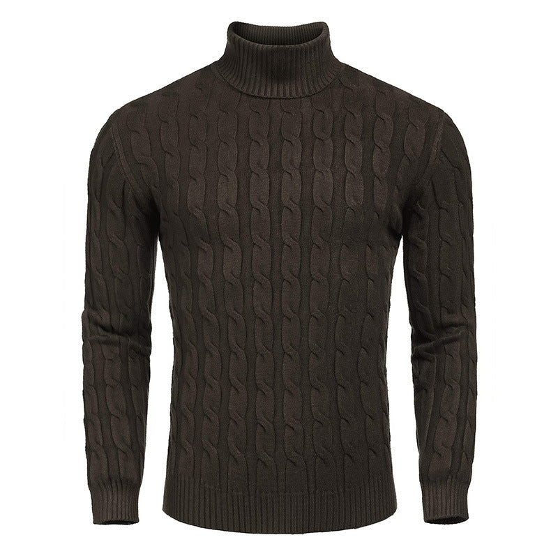 Herren modischer Rollkragenpullover mit Zopfmuster Krohn-e