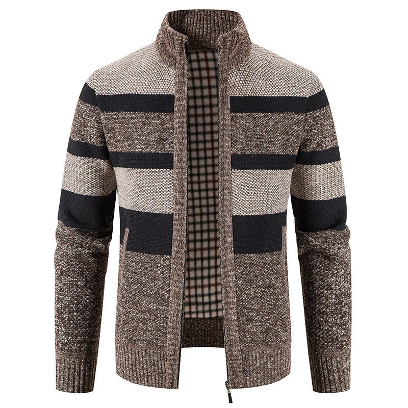 Herren modische Strickjacke mit einem modernen und vielseitigen Karomuster Krohn-e