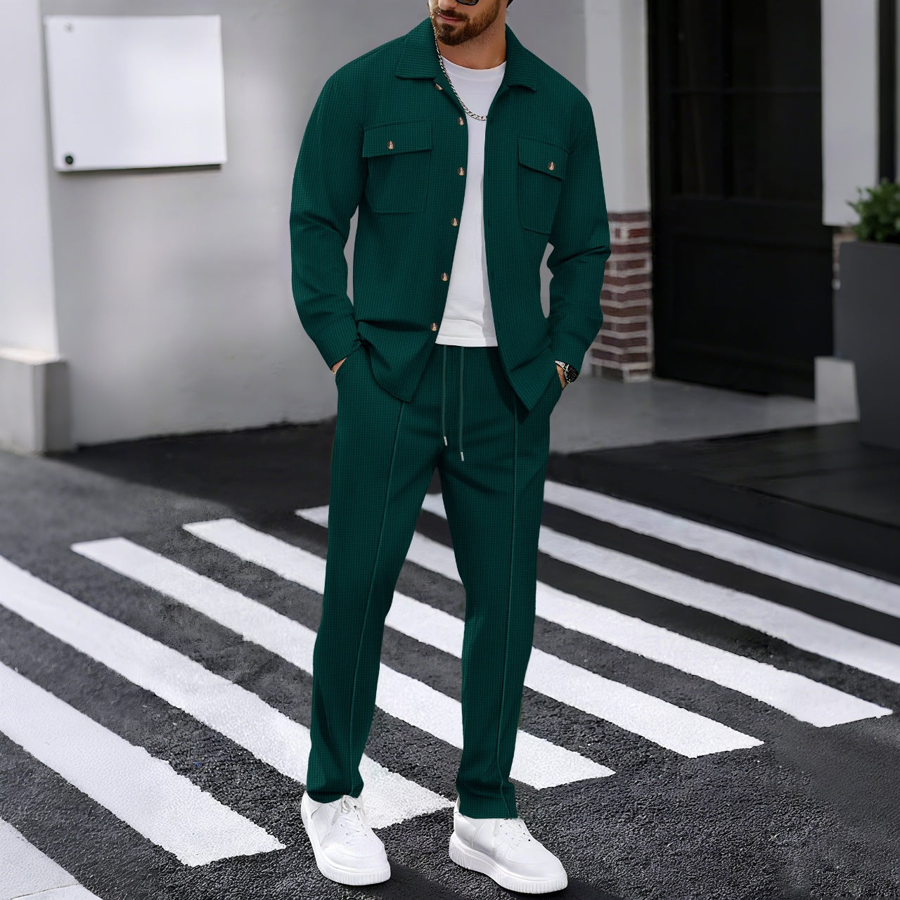 Herren elegante Freizeitjacke mit praktischen Taschen Krohn-e