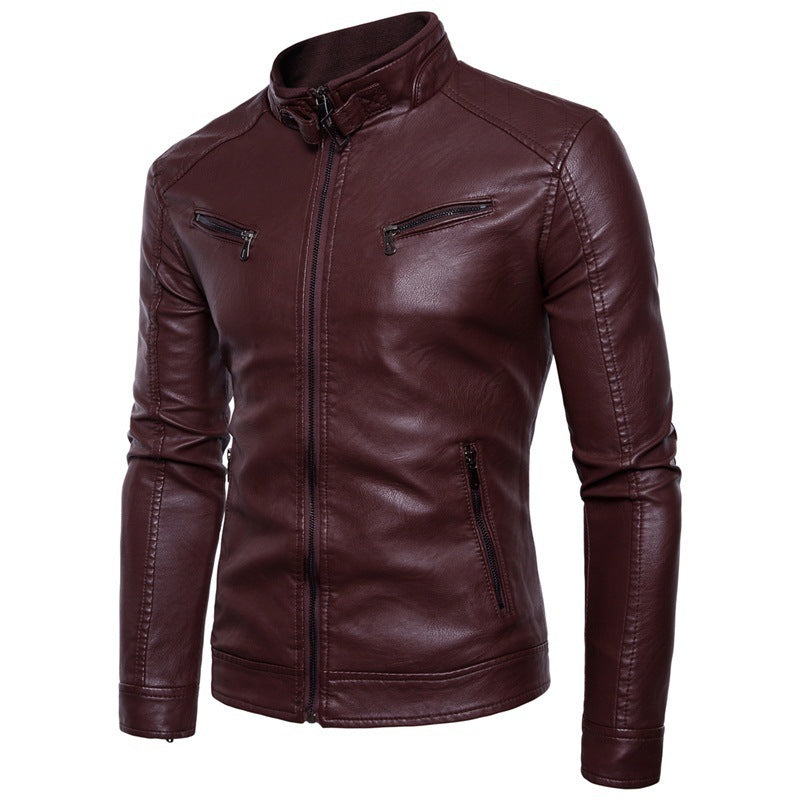 Herren elegante und bequeme jacke mit asymmetrischem Reißverschluss Krohn-e