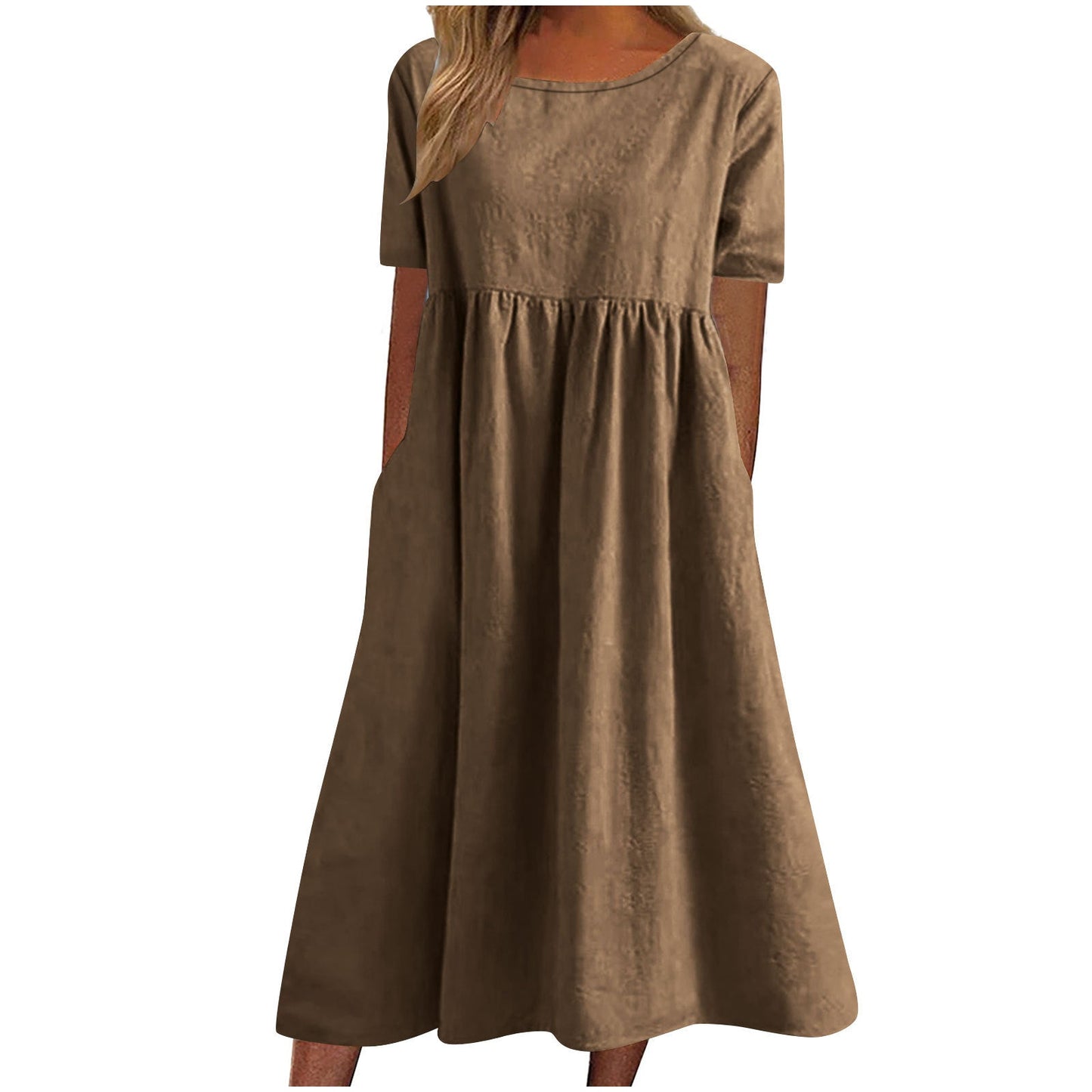 Damen lässiges Maxikleid mit Taschen Krohn-e