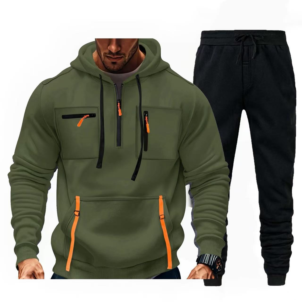 Herren multifunktionaler Kapuzenpullover und Jogginghose Kombination Krohn-e