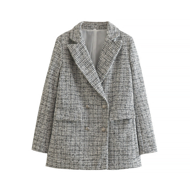 Krohn-e | Blazer Weinlese Doppelreiher Mantel