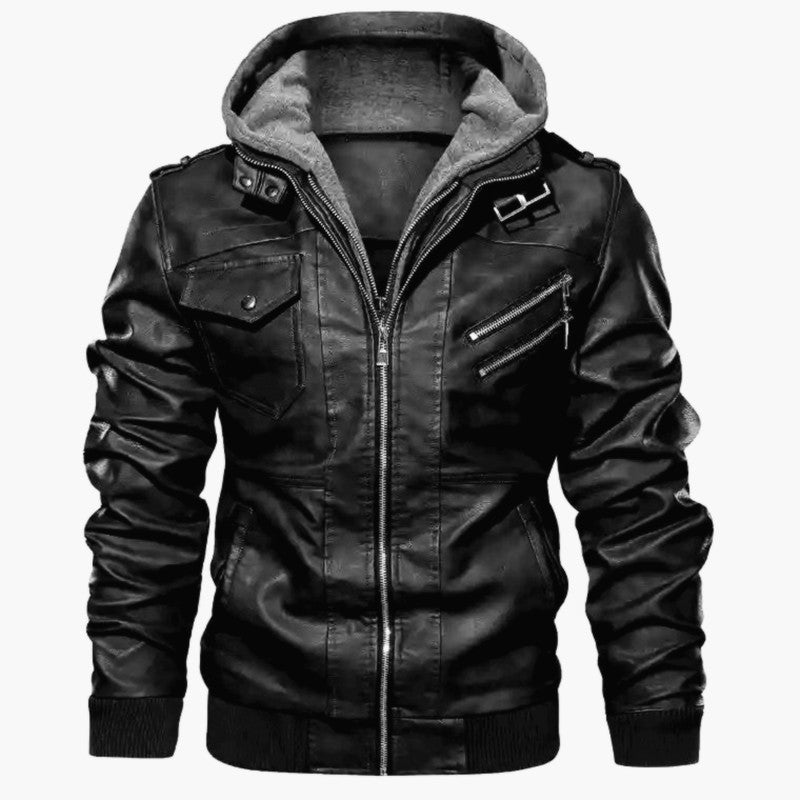 Herren lässige jacke mit abnehmbarer Kapuze und funktionalen Taschen Krohn-e